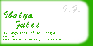ibolya fulei business card
